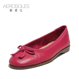 愛馬仕皮帶頭logo Aerosoles 愛柔仕頭層牛皮甜美圓頭蝴蝶結淺口女單鞋2020101021 愛馬仕皮帶價格