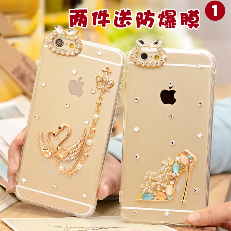 苹果6/6s手机壳套5.5iPhone6s plus手机套硅胶保护壳防摔女钻产品展示图4