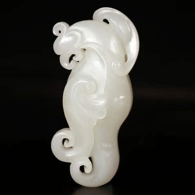 玉雕名家【贺西晓】作品 白玉籽料 仿古凤凰挂件 61.23g