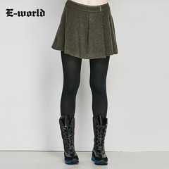 E－World/衣－我的2016冬装新品女装羊毛短裤 纯色休闲裤子Z4103
