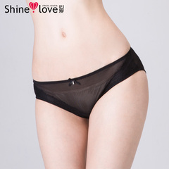 Shinelove心爱/爱慕集团 轻薄舒适透明低腰三角内裤女士内衣