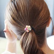 Know Connie hair Korea sweet tea flower hair band hair band hair rope color leather head ornaments