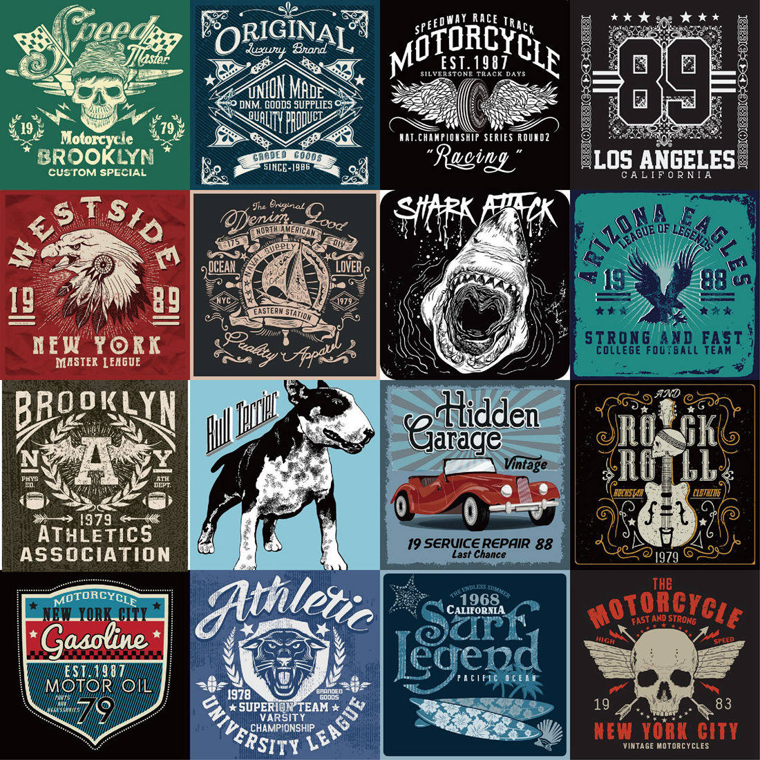 25个eps欧美欧美时时尚街头印花图案矢量图设计素材设计素材