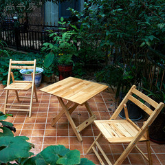 尚书房柏木折叠桌实木家具休闲桌环保家具精品餐桌小户型