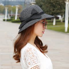 米莲登韩版女春夏季新款遮阳帽沙滩帽可折叠水洗防晒防紫外线出游