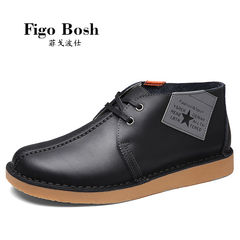 轻奢定制品牌Figobosh  英伦男士真皮马丁靴秋冬复古圆头耐磨短靴
