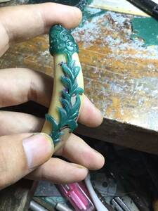 金钱豹牙镶嵌包手工银雕蜡爪子钩子狼牙虎牙熊牙设计挡裂镶嵌