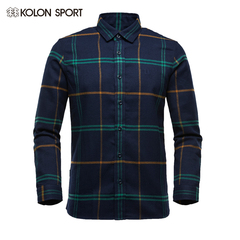 KOLON SPORT冬季男士吸湿速干隔热保温休闲运动户外衬衫LHXW53101