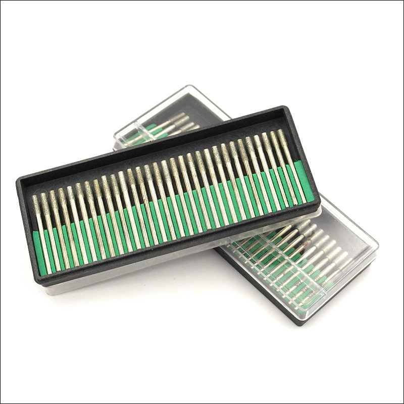 磨头气动风磨笔平尖圆头磨针柄径3mm合金金刚砂30支气动磨光机