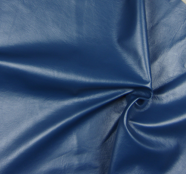 普蓝色整片卖手工diy真皮粒面皮