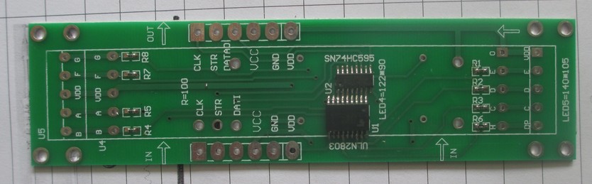 4寸 5寸数码管显示模块 可多位级联 74HC595 ULN2803