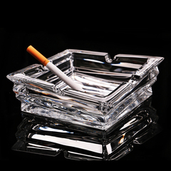 新款创意个性水晶玻璃烟灰缸 欧式客厅办公室摆设男士大小号烟缸