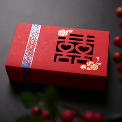 2016结婚用品喜糖盒 婚庆婚礼喜糖盒子创意喜糖袋中式抽拉糖盒
