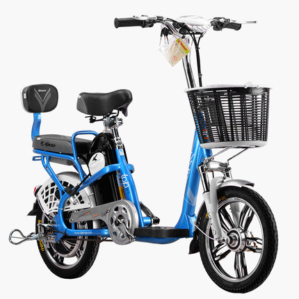 金时捷电动自行车48v/8ah锂电池16寸一体轮带避震喜悦简美 电动车
