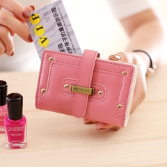 抽带信用卡包女多卡位韩版钱包可爱卡夹卡片包迷你大容量简约时尚