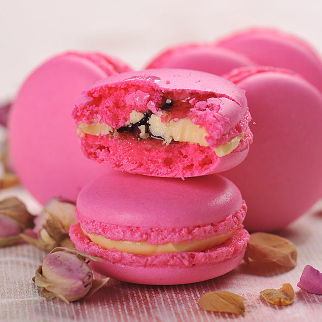 食婶mrssweet玫红色玫瑰味马卡专用链接 4种包装规格马卡龙礼盒