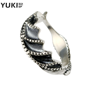 Silver singles YUKI925 retro male personality Thai silver ring silver ring in Europe and long wing Club accessories pinky ring