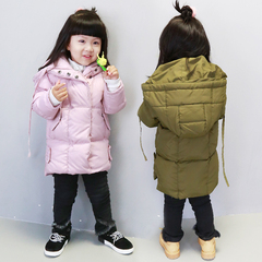 童装女童冬装2016新款潮2-3-4-5-6岁儿童棉衣外套中长款带帽棉衣
