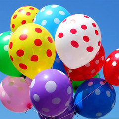 新年元旦气球婚房布置结婚用品生日气球派对装饰用品波点乳胶气球