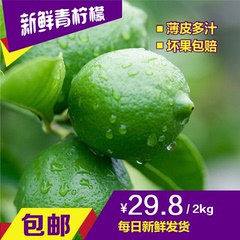 云南新鲜青柠檬 新鲜水果小青柠檬坏包赔薄皮多汁特酸 4斤装免邮