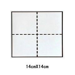 教学练字 磁性田字格小黑板贴白色拼音字格 白板笔擦写 14X14cm