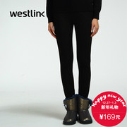 Westlink/West New 2015 winter and cashmere warm spell skin slim slimming black women's trousers skinny jeans