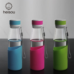 heisou大容量透明玻璃茶壶泡茶耐高温不锈钢过滤玻璃功夫茶具套装