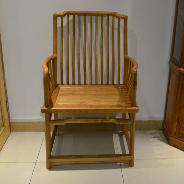 原始元素家具 实木椅子新中式茶桌椅会议椅扶手椅老榆木家具定制