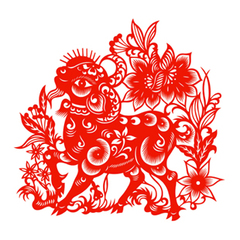 富贵12生肖羊/如意窗花喜庆福字剪纸贴纸民间传统艺术吉祥生肖图