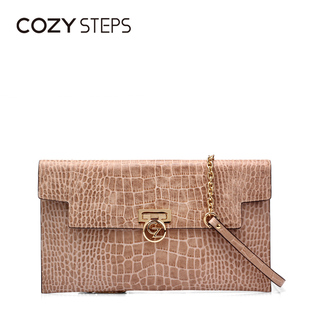 chanel 136多少錢 COZY STEPS2020新款蛇紋手拿包女包信封包百搭單肩斜挎包6C136 chanel外套36