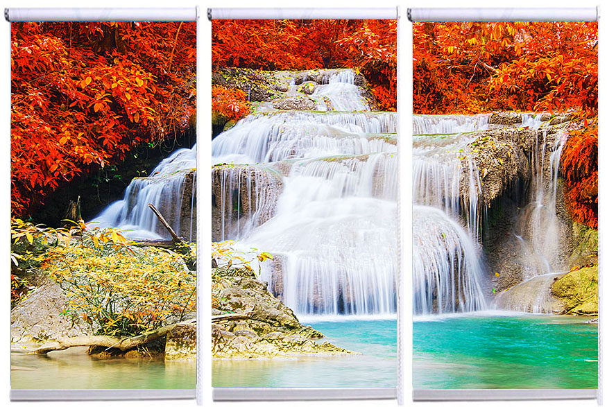 定制窗帘画可水洗风景卷式卷帘装饰画名盛书房定制窗帘