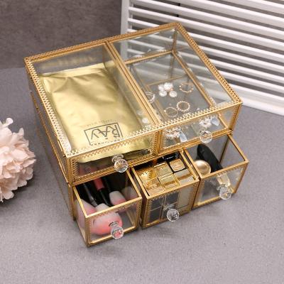 高档护肤品化妆品整收纳盒家用亚克力桌面 防尘梳妆台创意大号非