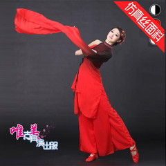 古典舞蹈服 女S修身玉生烟水墨色水袖舞蹈古典演出服 中国风服装