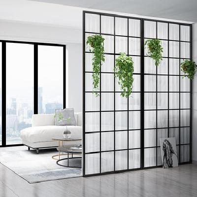 北欧简约屏风隔断墙房间卧室客厅