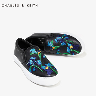 lv古奇聯名 CHARLES KEITH樂福鞋CK1-70930046夏梵高聯名刺繡花卉厚底女單鞋 lv聯名