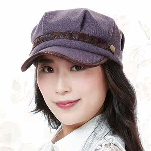 风格时尚帽子旅游帽女士学生毛呢帽子秋季韩版潮夏尔贝洛帽子女秋季
