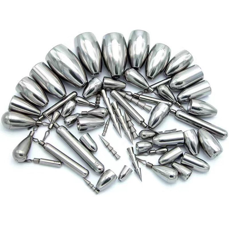 蜥甲龙钨钢路亚配件子弹铅坠软饵插铅路亚倒钓铅水滴坠路亚铅坠鲈