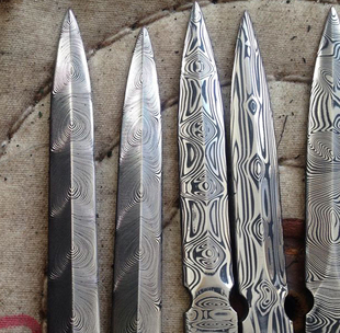 瑞粉瑞典粉末大马士革 扭纹火焰纹天梯纹茶刀坯茶针坯 茶具用品