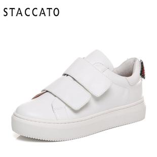 香奈兒專櫃衣服圖片 STACCATO 思加圖2020年秋季專櫃同款牛皮水鉆嘴唇小白鞋9D620CM7 香奈兒衣服圖片