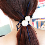 Cool na Korean hair accessories hair size Han Fanza faux Pearl tassels Ribbon Butterfly first ring rope 6037