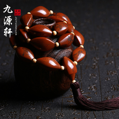 九源轩线雕橄榄核手串手持黄小凤十八罗汉橄榄胡雕刻佛珠手链饰品