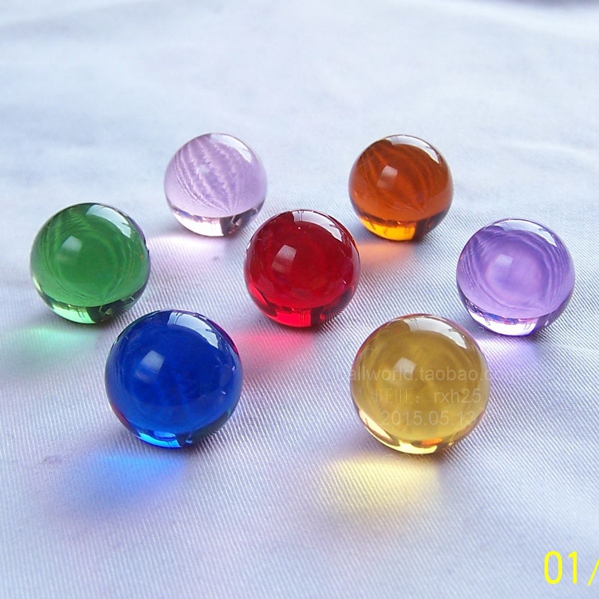 迷你水晶球工艺装饰球水晶摆件玻璃球弹珠艺术品配件道具高透圆滑