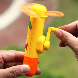 手摇风扇可爱卡通学生便携式小风扇手持儿童手压随身手动迷你风扇