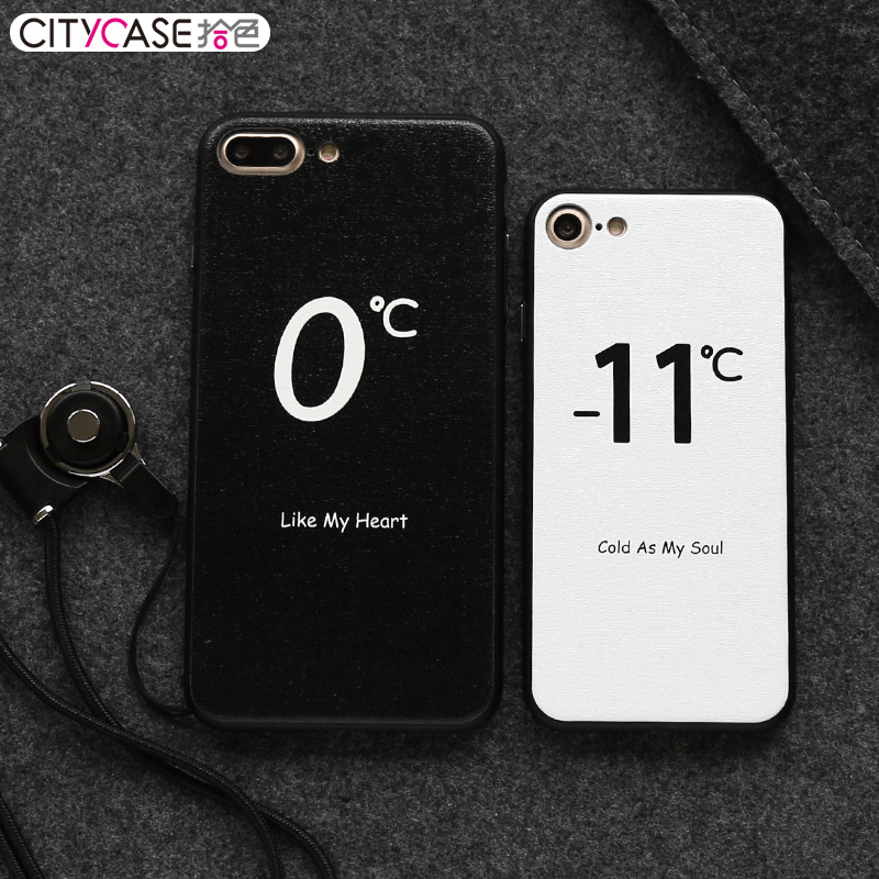 citycase iphone7plus手机壳硅胶新款创意个性男女苹果7黑白简约产品展示图5