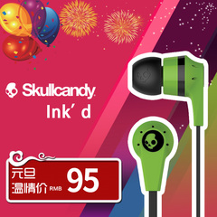 skullcandy Ink'd 线控重低音入耳式耳机带麦 骷髅 魔音手机耳机