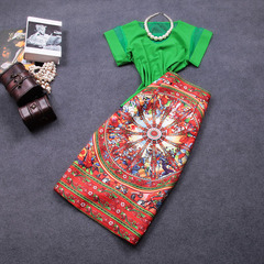 2015 spring and summer the new Europe and the big retro quality two-piece slim suit skirt #