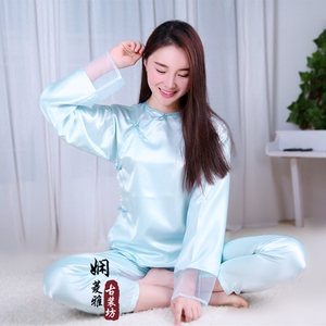 古装睡衣甄嬛传内衣明清女真丝睡衣上衣裤子套装长袖长裤家居服
