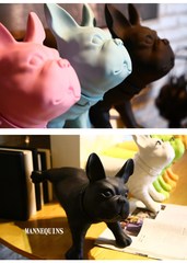 沙皮狗模特法国斗牛犬动物模型摄影橱窗展示陈列道具服装店装饰品