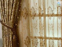 诗雅阁 高档欧式窗帘 客厅卧室落地窗特价丝绒 遮光布料成品定制