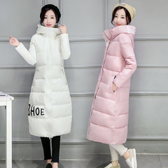 2016冬季新款棉衣女中长款修身过膝加厚外套韩版学生羽绒棉服时尚